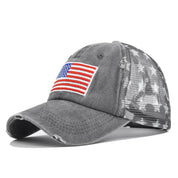 Beatrice Fontaine | Distressed American Flag Veterans Day Baseball Cap Unisex