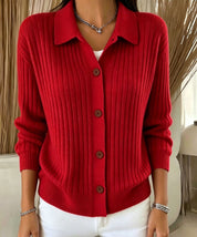 Isabella Moreau | Ribbed Knit Sweater Cardigan For Women