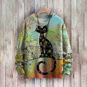 Maximilian Rutherford | Abstract Patchwork Print Sweater For Men