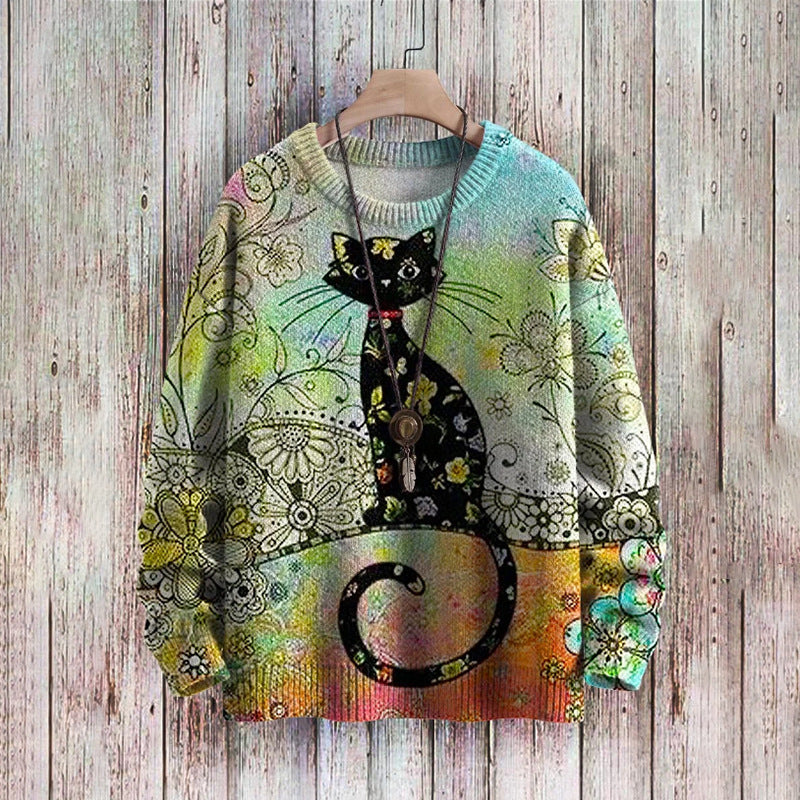 Maximilian Rutherford | Abstract Patchwork Print Sweater For Men