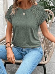 Camille Dupris | Lace-Sleeve T-Shirt For Women