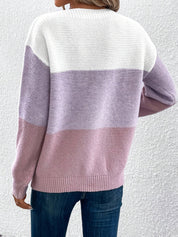 Marisol Beringer | Color-Blocked Sweater With Drop-Shoulder Sleeves