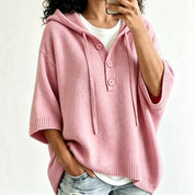 Amelie Rousseau | Striped Hooded Knit Sweater For Women