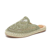 Solange Ferrant | Crochet Espadrille Mule Flats For Women