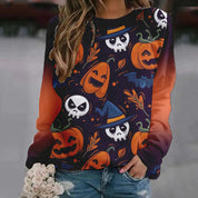 Genevieve Thibault | Halloween Print Sweater For Women