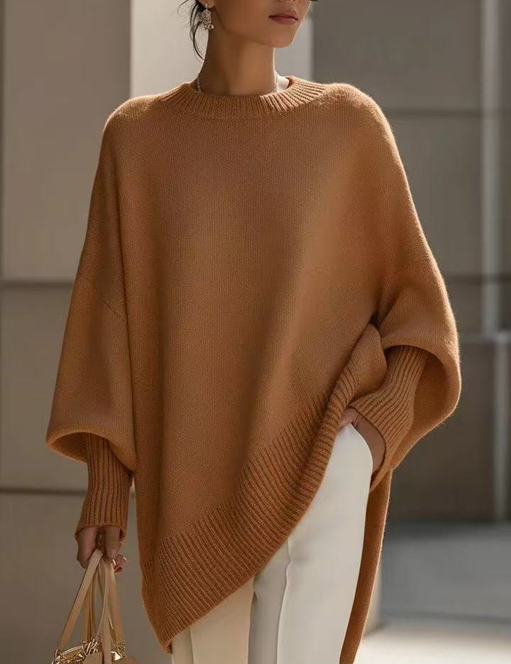 Margot Sinclair | Oversized Batwing Knit Pullover Sweater For Women