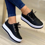 Francesca Moreau | Platform Sneakers With Ribbon Lace-Up For Women