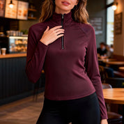 Elena Marchetti | Slim-Fit Ribbed Knit Top For Women
