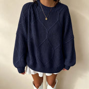 Margot Delvaux | Chunky Cable-Knit Oversized Sweater For Women