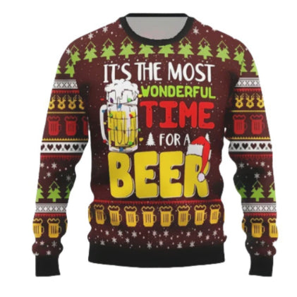 Jingle Frost | Red Dabbing Santa Reindeer Christmas Sweater For Men