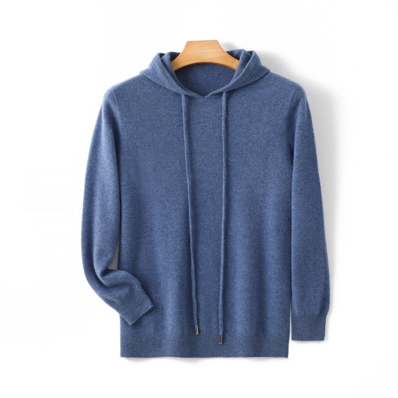 Otis Rookwell | Drawstring Hooded Knit Sweater For Men