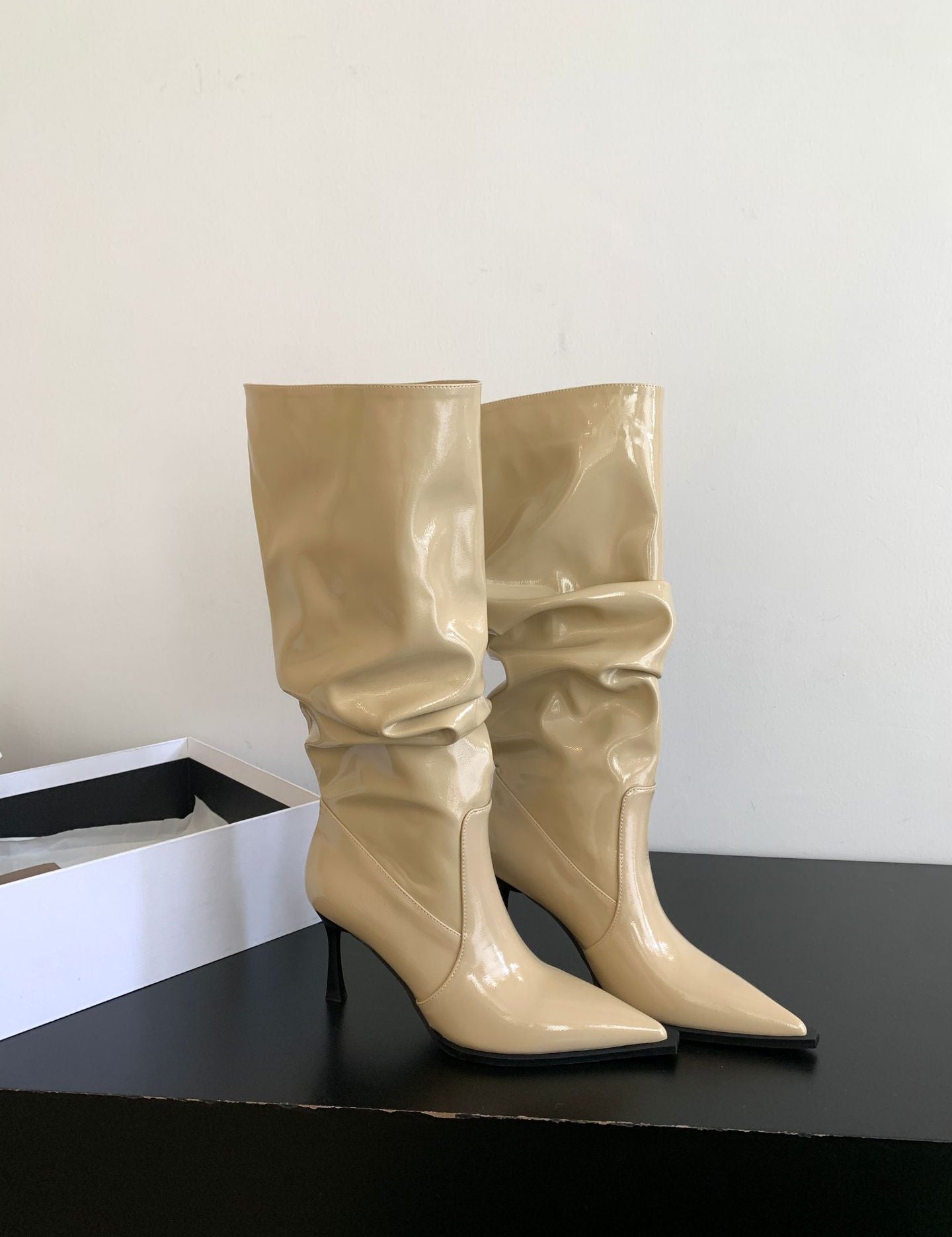 Antoinette Rivière | Slouchy Pointed-Toe Knee-High Boots For Women