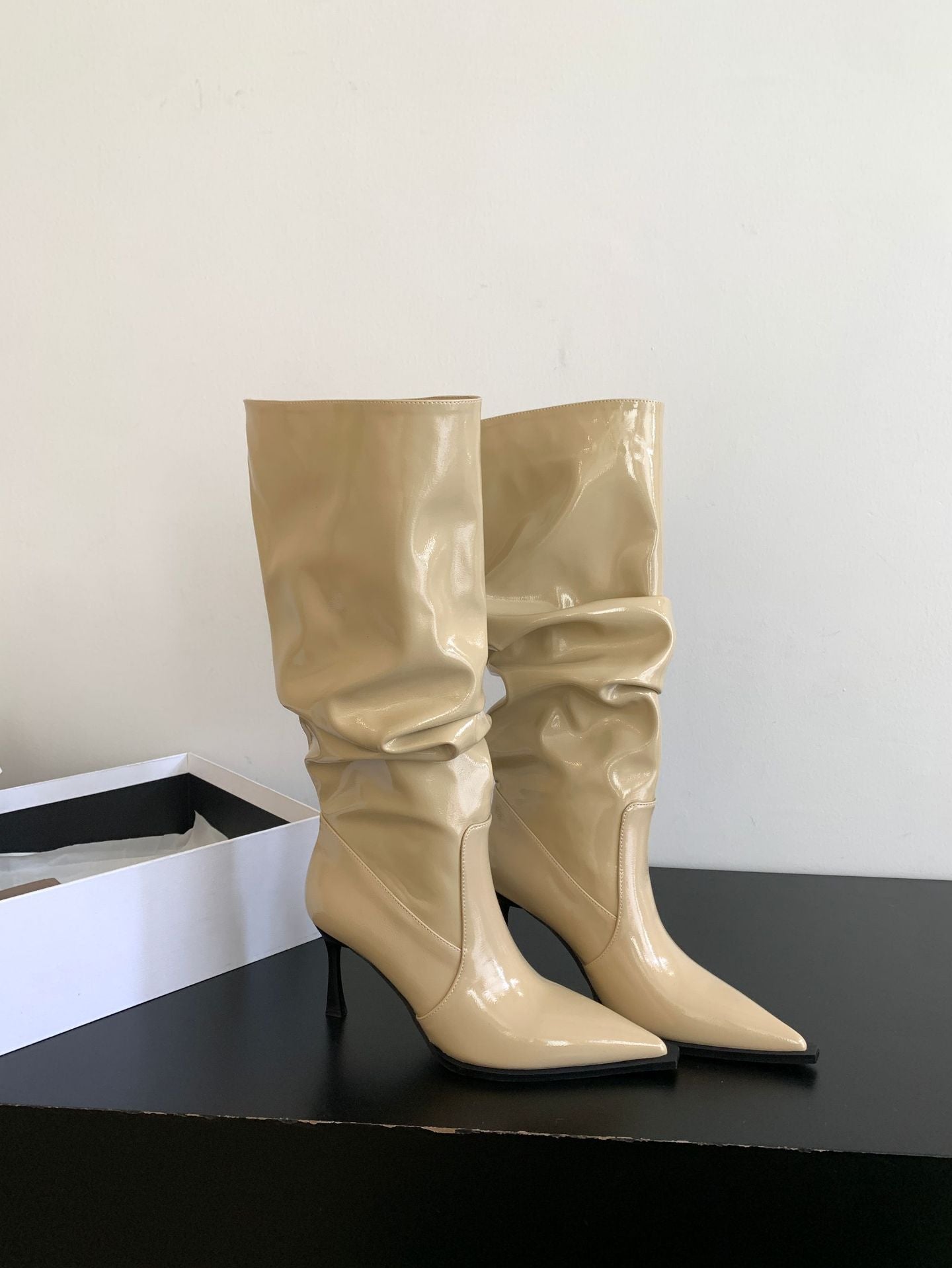 Antoinette Rivière | Slouchy Pointed-Toe Knee-High Boots For Women