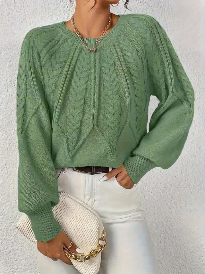 Fabienne Cortland | Cable-Knit Round-Neck Sweater For Women