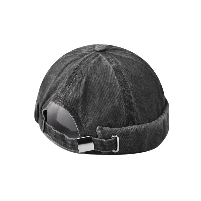 Distressed Washed Skull Cap Hat