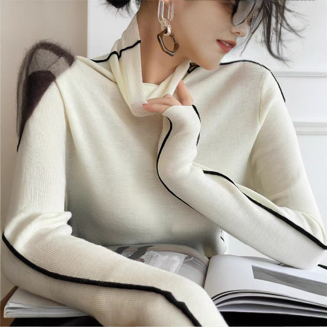 Manon Ricard | French High-Neck Knit Sweater For Women