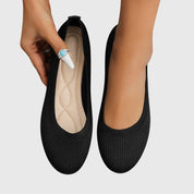 Sylvaine Portreaux | Black Knit Ballet Flats Anti-Slip