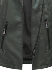 Nadia Cresson | Sleek Olive Leather Jacket For Women