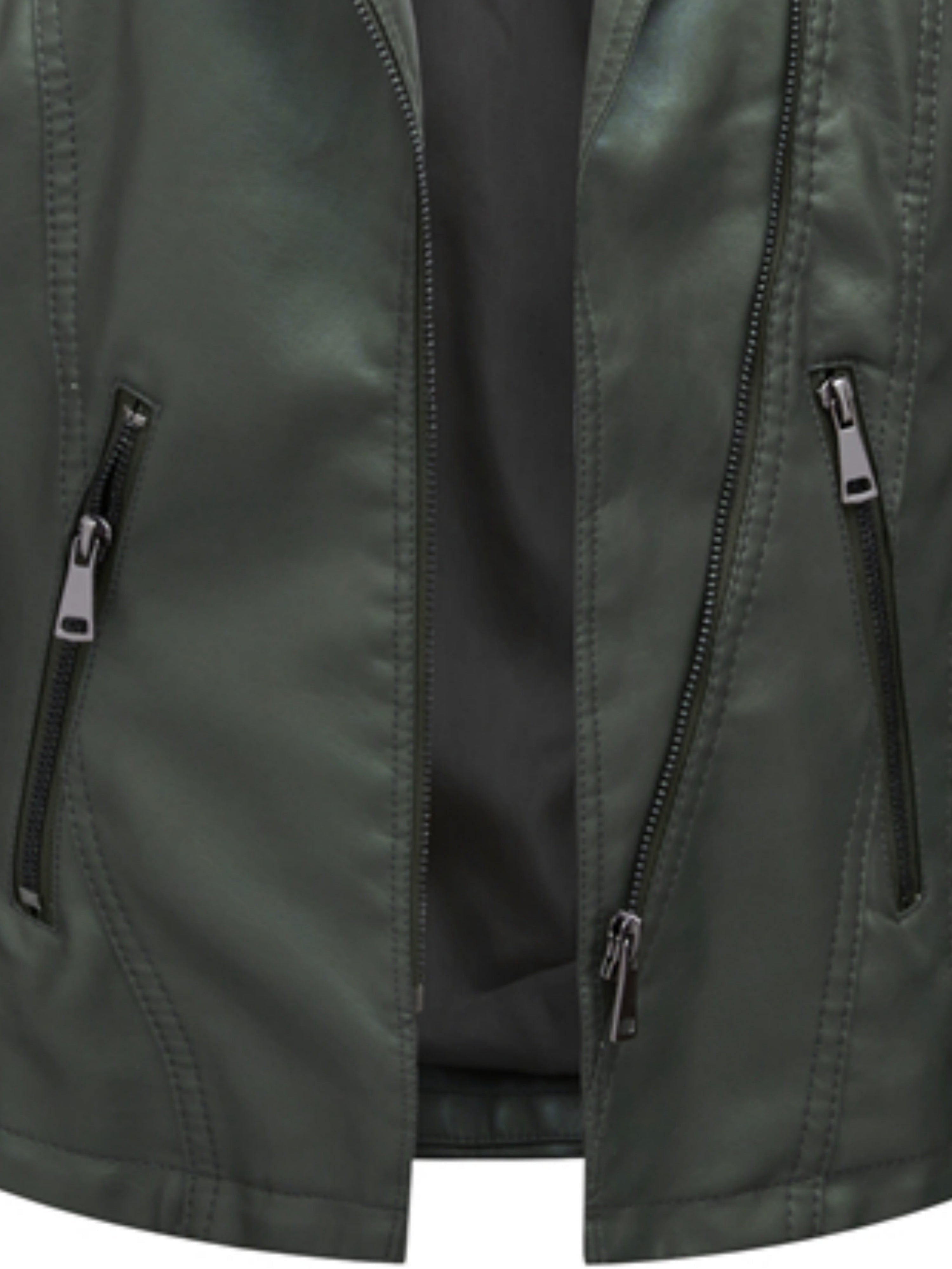 Nadia Cresson | Sleek Olive Leather Jacket For Women