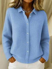 Claudia Ferretti | Cozy Waffle Knit Cardigan For Women
