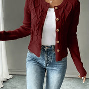 Vittoria Rossignol | Cable-Knit Button-Front Cardigan For Women