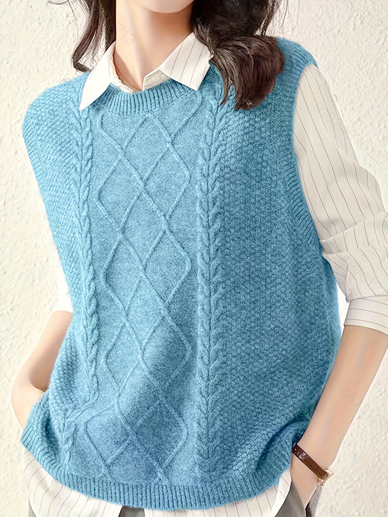 Marguerite Fontclair | Cable-Knit Sweater Vest For Women
