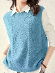 Marguerite Fontclair | Cable-Knit Sweater Vest For Women