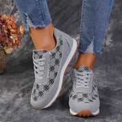 Delphine Rousset | Flower Print Lace-Up Sneakers For Women