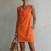 Aurelie Stonefield | Cowl Neck Mini Dress For Women