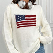 Payton Holbrook | American Flag Knit Sweater For Women