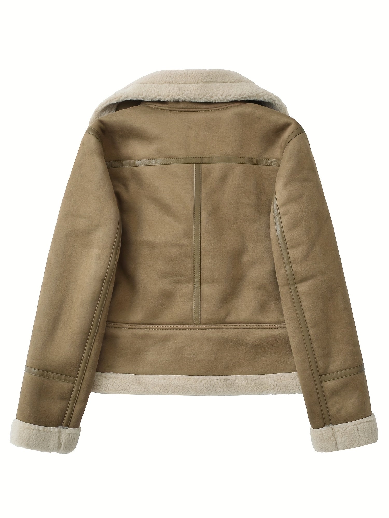 Noelle Dumont | Shearling Belted Leather Jacket For Women