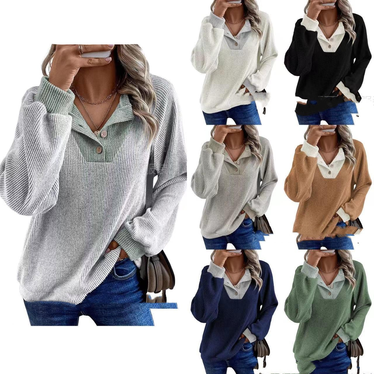 Margherita Fontanelli | Ribbed Knit Collared Sweater For Women