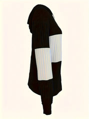 Charlotte Devereaux | Textured Colour-Block Hooded Jacket For Women