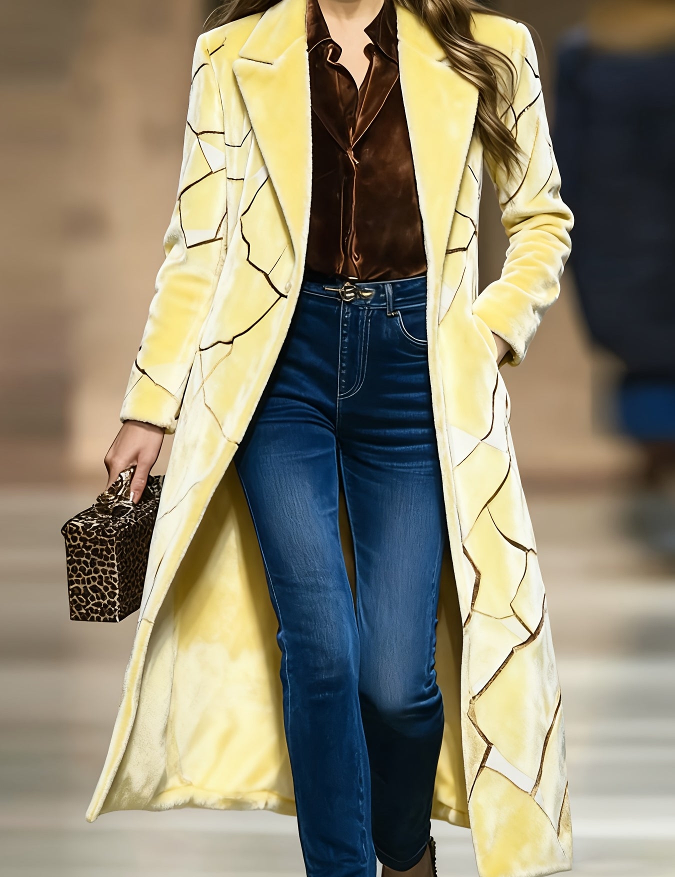 Sallie Kingswell | Velvet Long Lapel Duster Coat For Women
