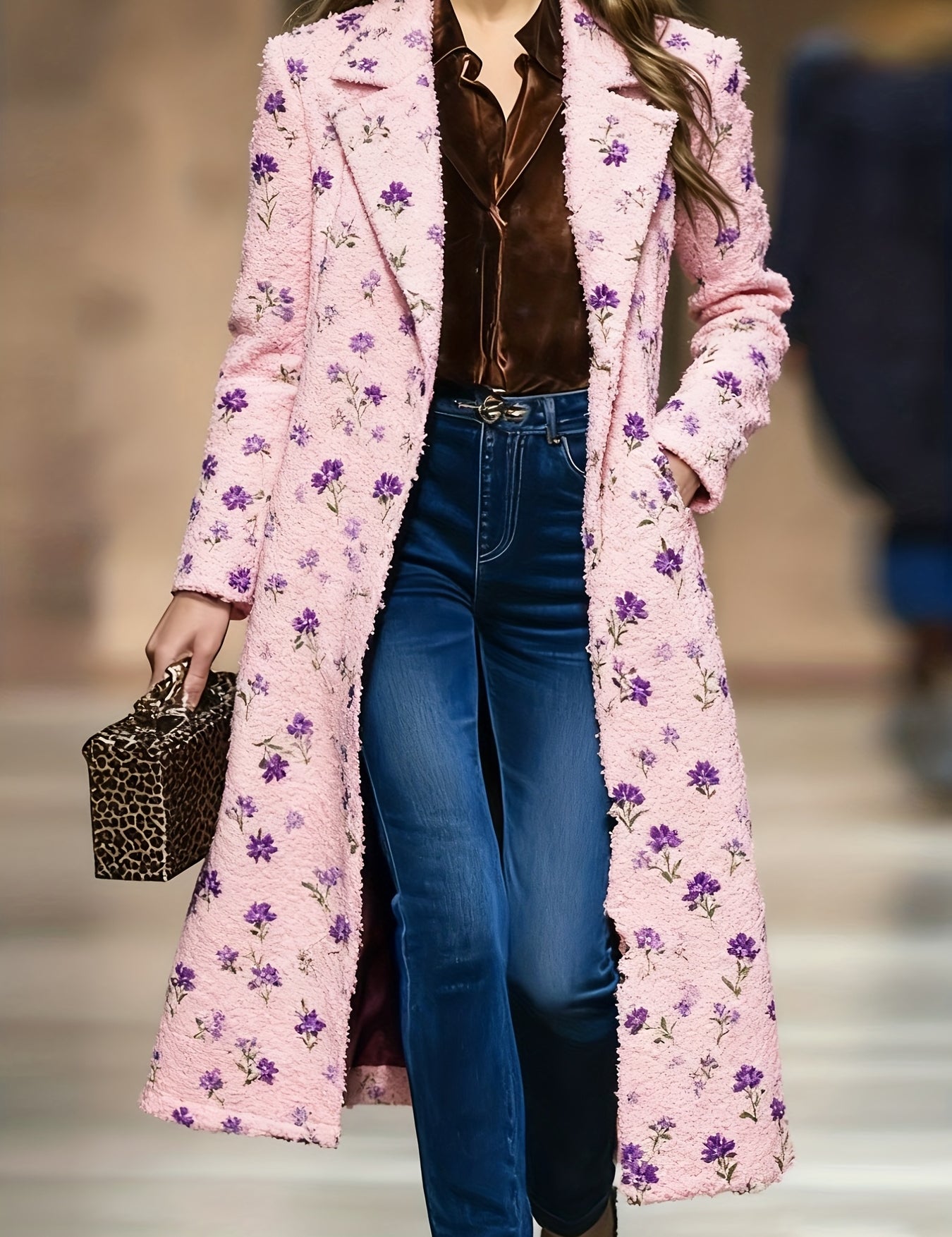 Sallie Kingswell | Velvet Long Lapel Duster Coat For Women