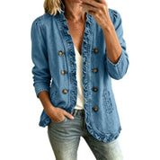 Louisa Vantrelle | Ruffled Denim Jacket For Women