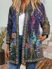 Beatrice Anselmi | Bohemian Print Long-Sleeve Cardigan Jacket For Women