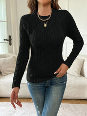 Bianca Verlaine | Cable-Knit Sweater With Crew Neckline For Women