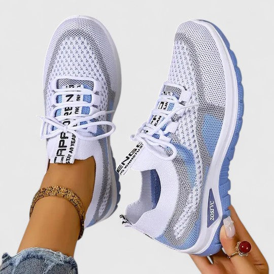 Emmeline Hartcross | Orthopedic Mesh Sneakers in Pink Beige