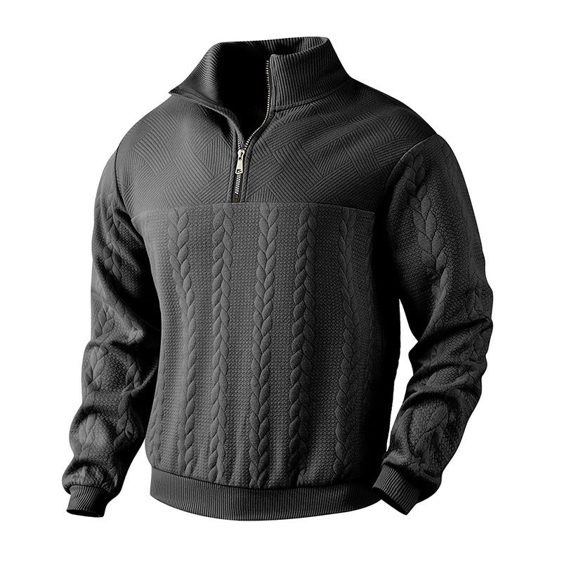 Reed Hunham | Jacquard Quarter-Zip Sweater For Men