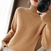 Ottavia Castellon | Turtleneck Ribbed Knit Sweater For Women