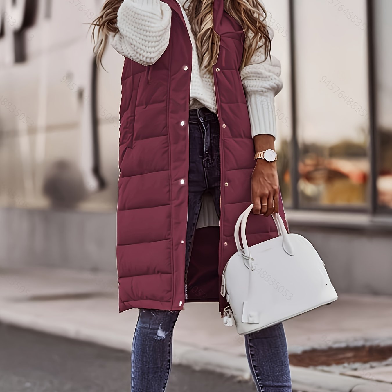 Brielle Ashworth | Longline Hooded Puffer Vest For Women