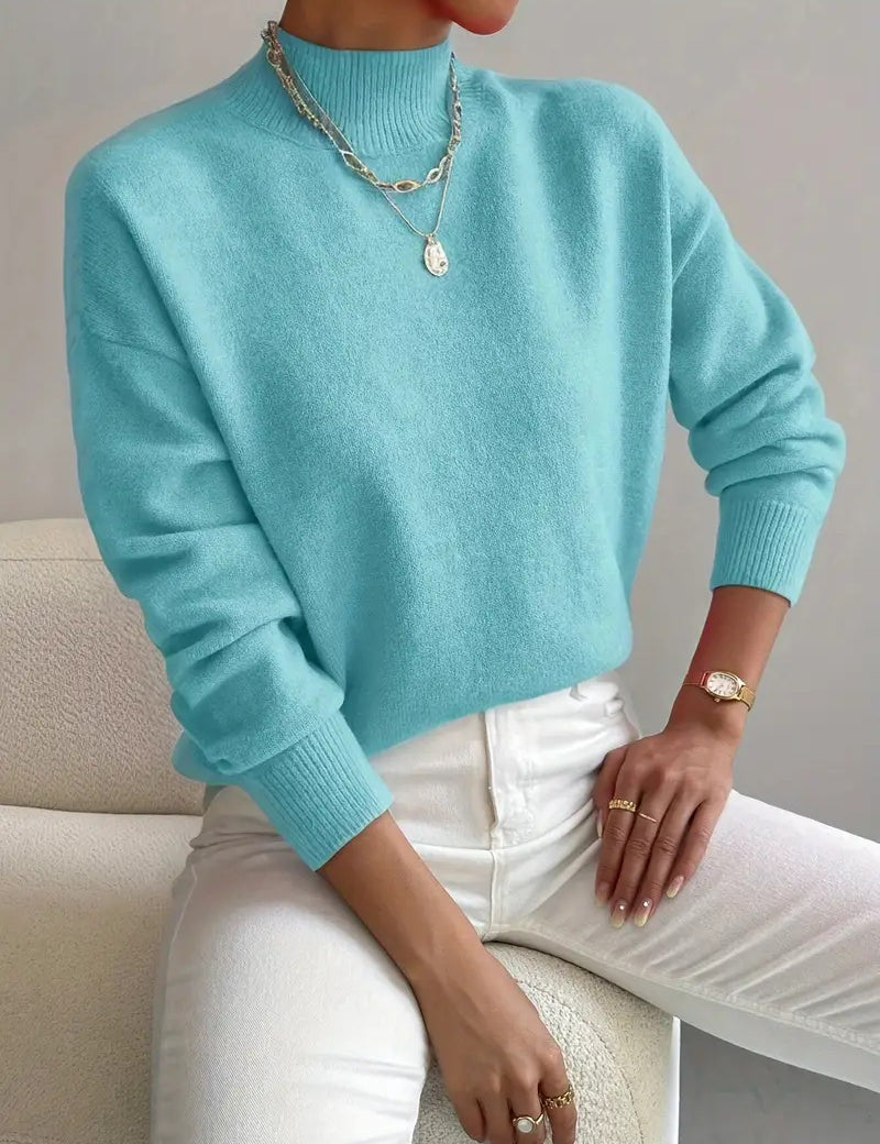 Elouise Cavanagh | Mock Neck Knit Sweater For Women