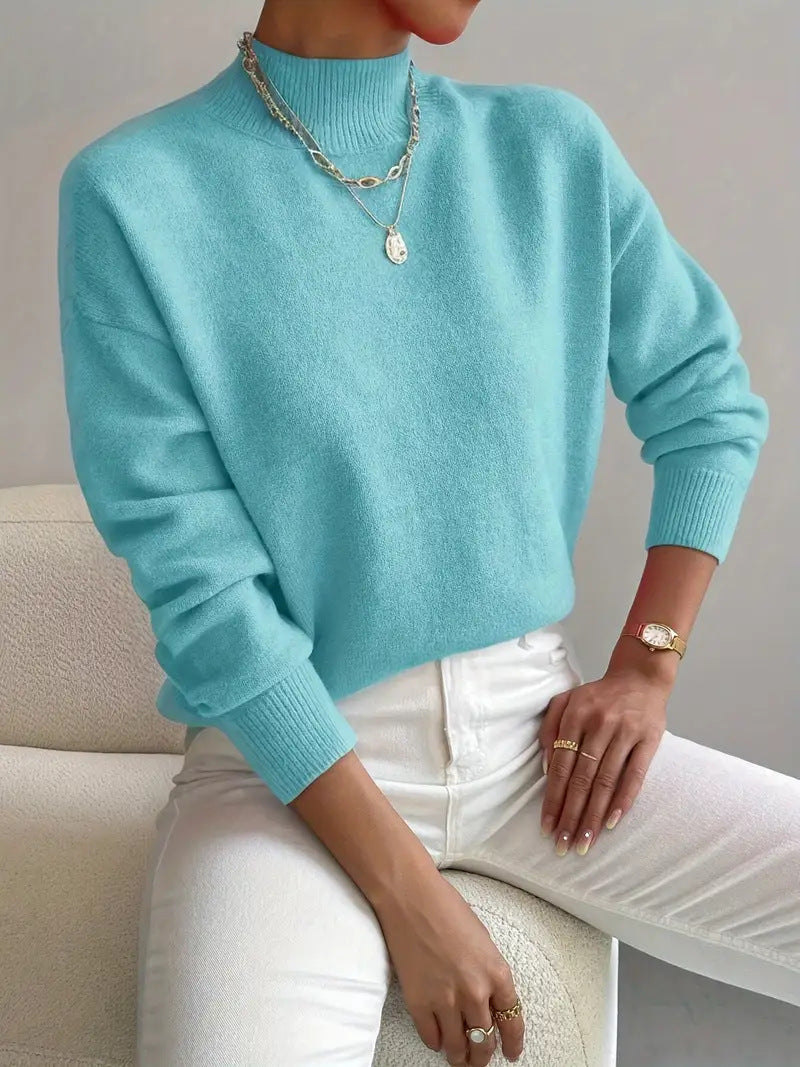 Elouise Cavanagh | Mock Neck Knit Sweater For Women