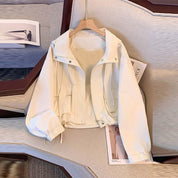 Amandine Lefebvre | Cropped Work Jacket With Drawstring Waist For Women