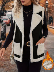 Nathalie Cassin | Shearling-Lined Suede Vest For Women