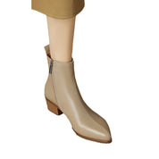 Adele Montrose | Pointed-Toe Ankle Boots With Side Zipper For Women