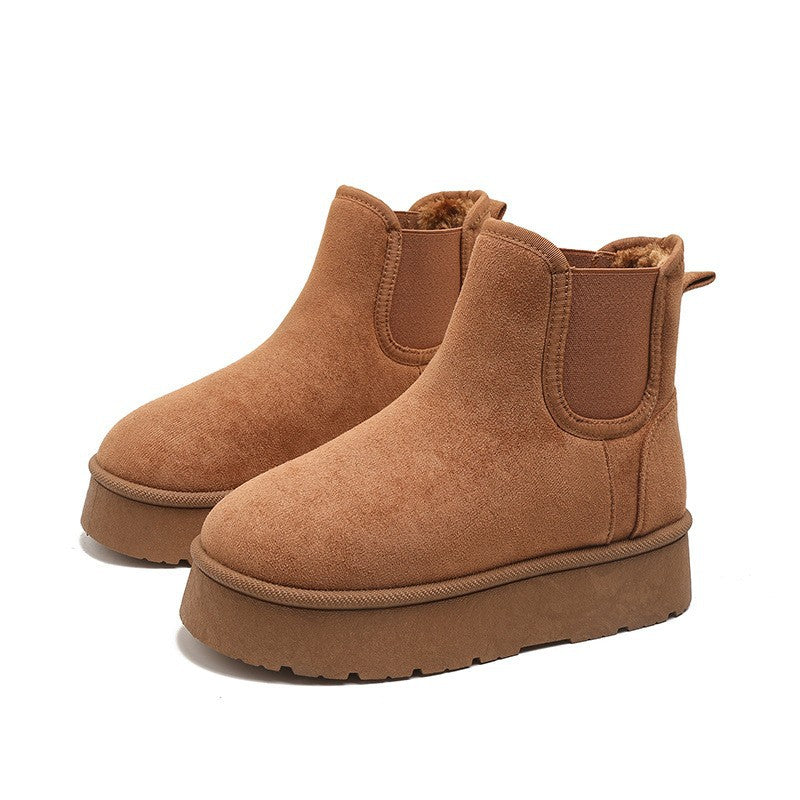 Margaux Sablon | Suede Chelsea Boots With Platform Sole For Women