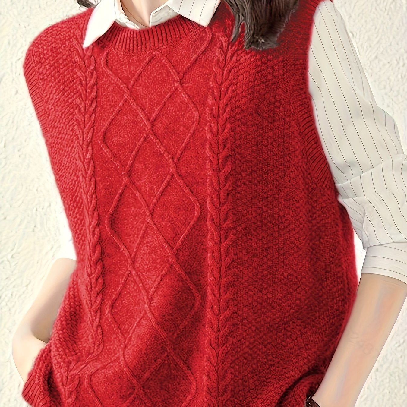 Marguerite Fontclair | Cable-Knit Sweater Vest For Women