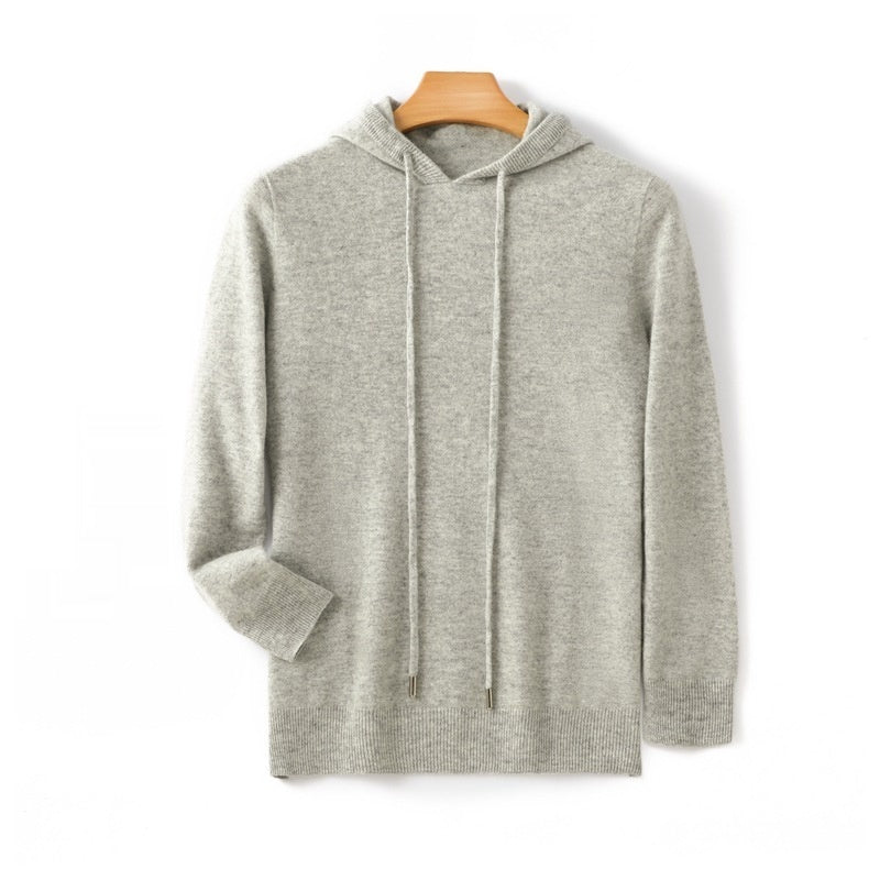 Otis Rookwell | Drawstring Hooded Knit Sweater For Men